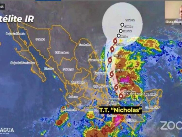 ‘Nicholas’ afectará 8 estados del país; el lunes se aproximará a Tamaulipas