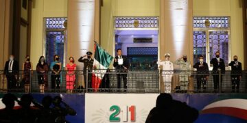 Preside Francisco García Fiestas Patrias sin público en Cd. Victoria, Tamaulipas