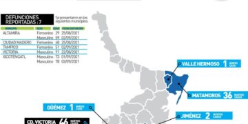 Muere de COVID mujer de 29 años en Altamira; hoy 192 contagios en Tamaulipas
