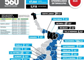 Mueren de Covid mujer de 34 años en Aldama y hombre de 36 en Reynosa