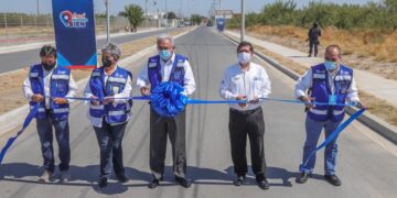 Entrega alcalde pavimentaciones en Rivera del Bravo y Los Encinos, Nuevo Laredo