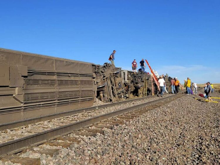 Se descarrila tren en Montana EU; hay  3 muertos y decenas de heridos