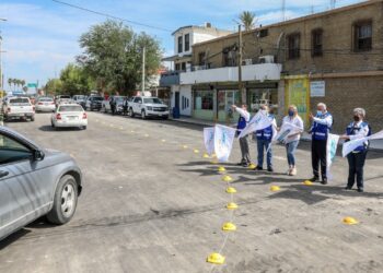 Da Sanmiguel banderazo a  reapertura de calle América de Nuevo Laredo