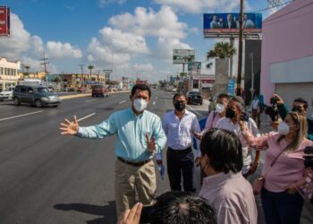 Recorre Alcalde Mario López las obras emblemáticas en  Matamoros