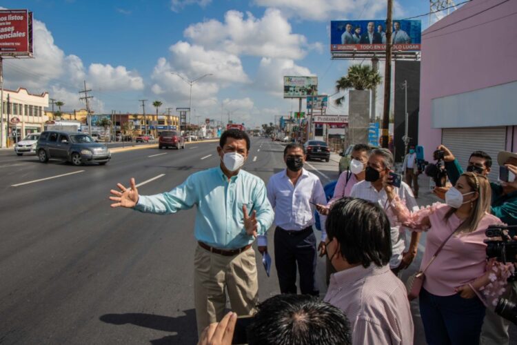 Recorre Alcalde Mario López las obras emblemáticas en  Matamoros