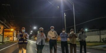 Inaugura Sanmiguel sistema  de alumbrado en sector Centro de Nuevo Laredo