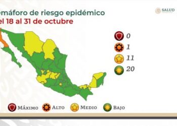 Tamaulipas, Nuevo León y  Veracruz en semáforo verde Covid
