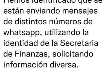 Utilizan a Secretaría de Finanzas para mandar mensajes falsos