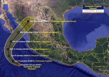 Tormenta tropical “Pamela” evoluciona a posible huracan