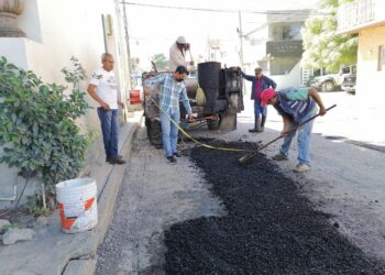 Gobierno de Victoria intensifica restauración de pavimento dañado en vialidades de la ciudad
