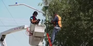Rehabilitación de alumbrado en Ciudad Victoria.