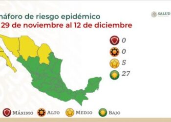 Semáforo covid: México ya tiene 27 estados en verde; solo hay 5 en amarillo