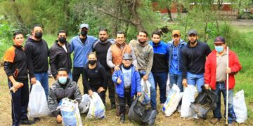 Realizan campaña de limpieza en lecho del río San Marcos