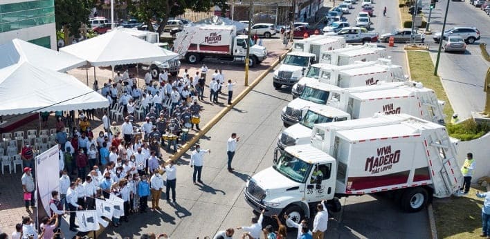 Gobierno de Madero adquiere 7 camiones recolectores de basura