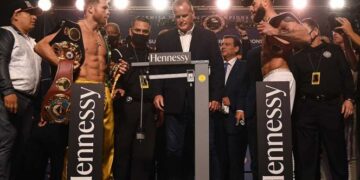 ‘Canelo’ y Plant superan la báscula entre insultos
