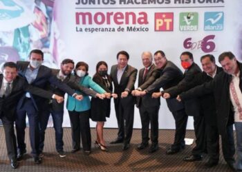 Morena, PT, PVEM y Nueva Alianza ratifican alianza Juntos Hacemos Historia en 2022