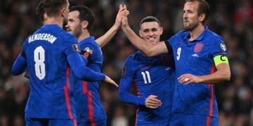 Inglaterra golea a Albania en partido hacia el Mundial de Qatar 2022