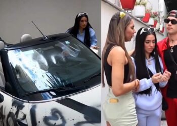 Cecia Loaiza  le destroza Mini-Cooper a la influencer Kimberly Loaiza