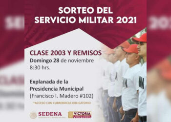 Municipio de Victoria y SEDENA dan fecha para Sorteo de Servicio Militar
