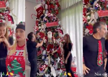 Adrian Uribe añade toque extra a su arbol de navidad