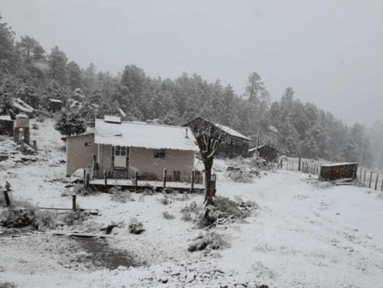 Reporta Durango caída de nieve en tres municipios