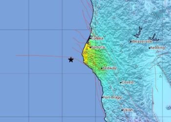 Se registra sismo de magnitud 6.2 frente a costa norte de California, EU
