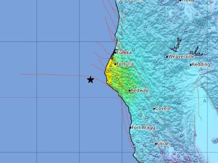 Se registra sismo de magnitud 6.2 frente a costa norte de California, EU