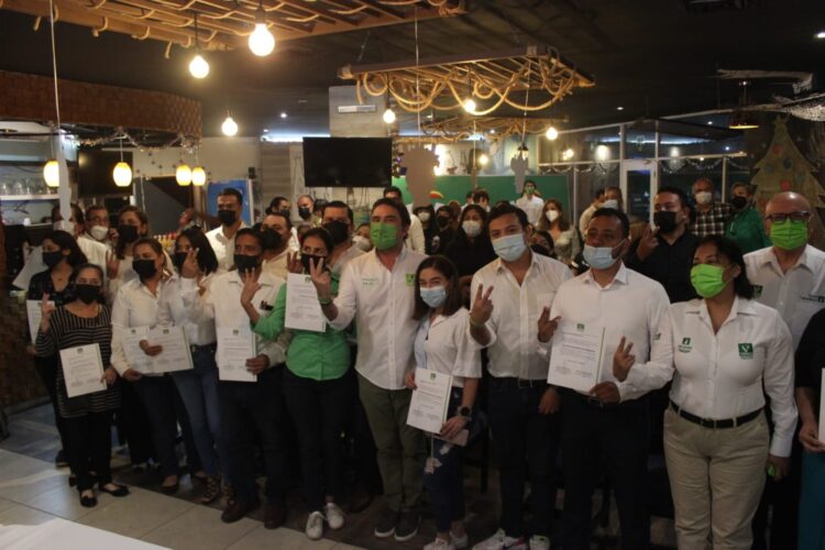 Rinde protesta Comité Municipal del PVEM en Madero.