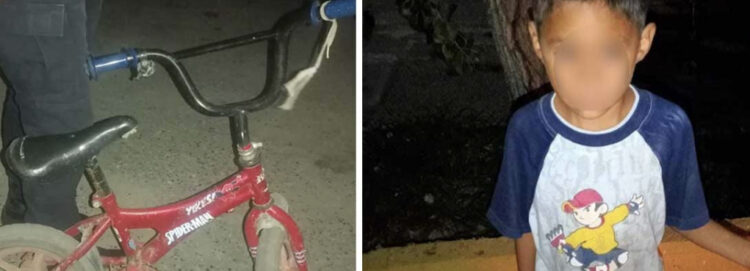 Es rescatado menor de 4 años por elementos de tránsito