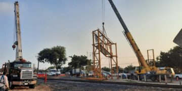 Reactivan instalación del puente peatonal de La Morita en Altamira