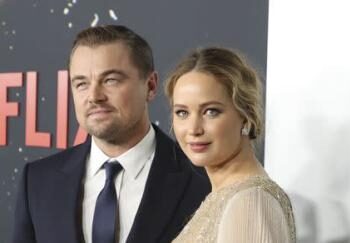 Jennifer Lawrence y Leonardo DiCaprio se llevaron todas las miradas en la alfombra roja