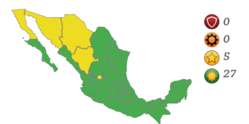 Navidad en semáforo verde en Tamaulipas y otros 26 estados.