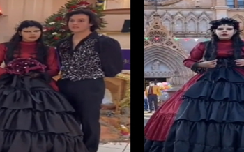 Una quinceañera se hace viral por su fiesta con temática gótica