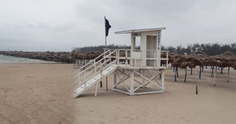 Cerrada la playa Miramar en Madero por fuerte oleaje