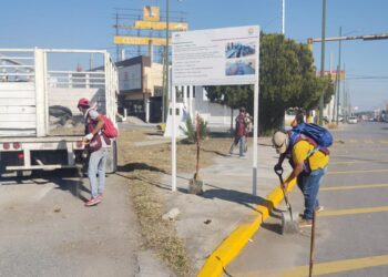 La mano de obra para el embellecimiento de la ciudad sigue en circulación.