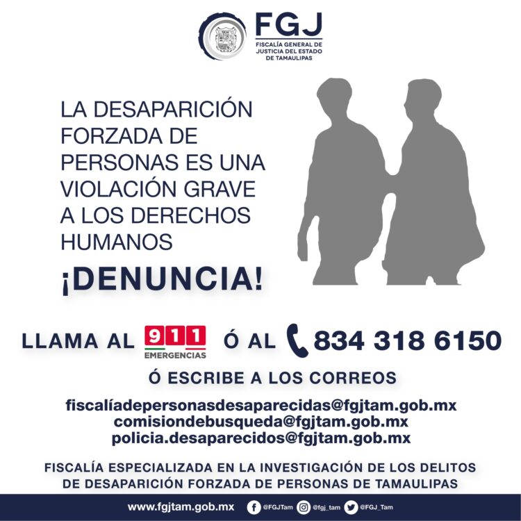 Fiscalía de Tamaulipas ofrece 1 millón por secuestradores.