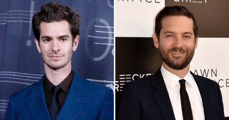 El multiverso de Spider-Man junto de nuevo: Andrew Garfield y Tobey Maguire se colan a una función de cine.