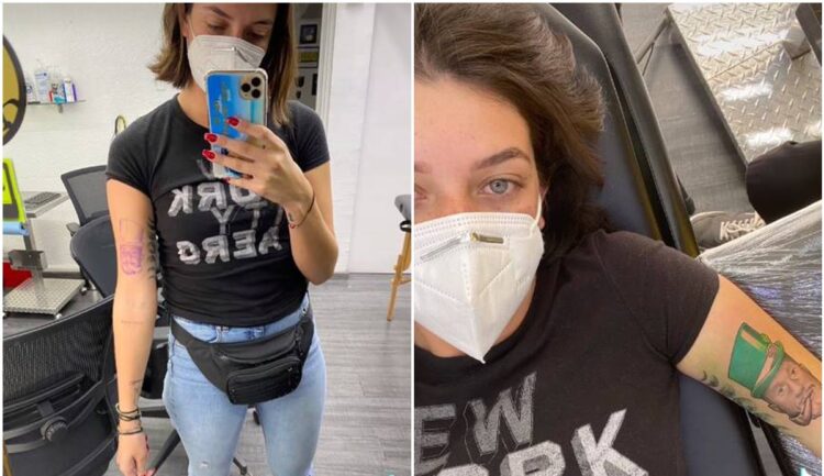 Nerea Godínez, novia de Octavio Ocaña se tatúa su rostro