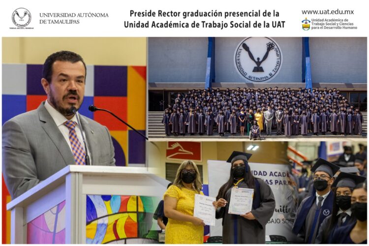 Entrega Rector de la UAT cartas a egresados de Trabajo Social, Psicología y Nutrición