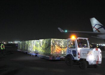 Llegó un lote con 14 millones de dosis contra covid a México