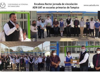 Encabeza Rector jornada de vinculación ADN UAT en escuelas primarias de Tampico