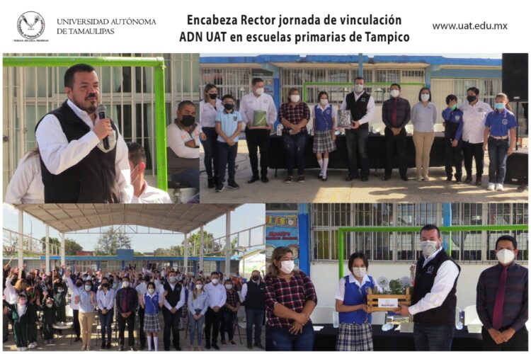 Encabeza Rector jornada de vinculación ADN UAT en escuelas primarias de Tampico