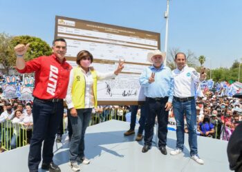 Respaldan líderes nacionales del PAN, PRI y PRD a César Verástegui en su registro como candidato a gobernador d Tamaulipas