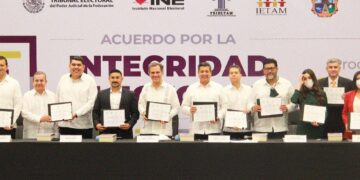 Firman autoridades electorales y partidos Acuerdo por la Integridad de Elección en Tamaulipas.