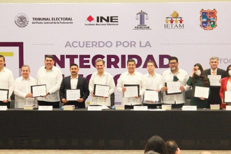 Firman autoridades electorales y partidos Acuerdo por la Integridad de Elección en Tamaulipas.