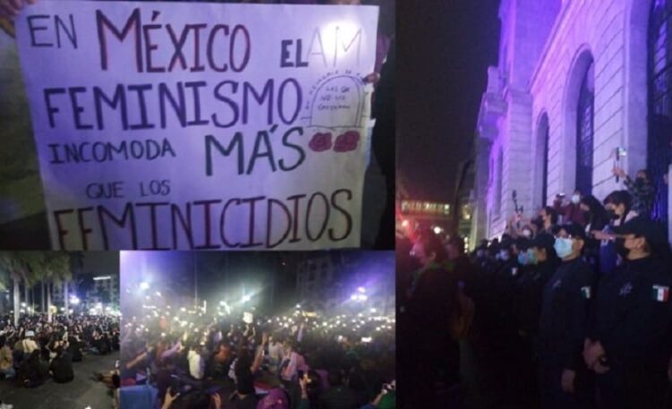 Marchan mujeres para defender sus derechos en sur de Tamaulipas