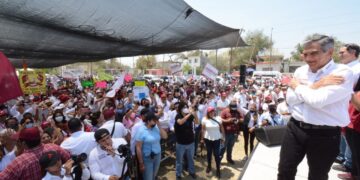 En Tamaulipas, serán primero los pobres, ofrece Américo Villarreal en La Borreguera de Tampico