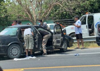 Tres heridos en encontronazo vehicular en ruta Victoria-Monterrey