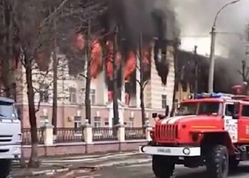 Se incendia instituto militar en Rusia; reportan seis muertos