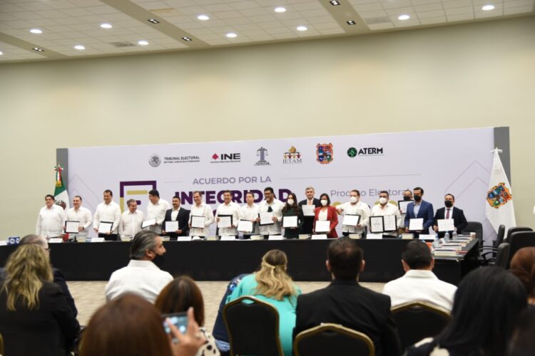 Garantizar elecciones íntegras objetivo del Acuerdo firmado por TEPJF e INE IETAM, TRIELTAM y partidos